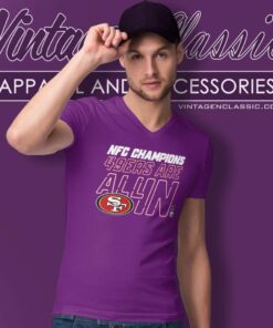 2023 Nfc Champions 49ers Are All In V Neck TShirt