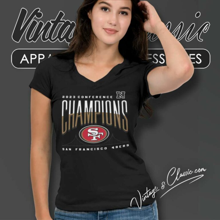 2023 Nfc Conference Champions 49ers V Neck TShirt 2023 Nfc Conference Champions 49ers V Neck TShirt