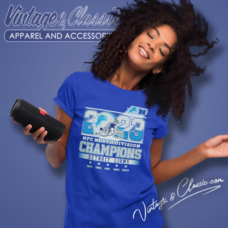 2023 Nfc North Division Champions Lions Women T Shirt 2023 Nfc North Division Champions Lions Women T Shirt
