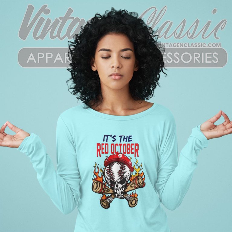 2023 Philadelphia Phillies Its The Red October Baseball Long Sleeve Tee 2023 Philadelphia Phillies Its The Red October Baseball Long Sleeve Tee