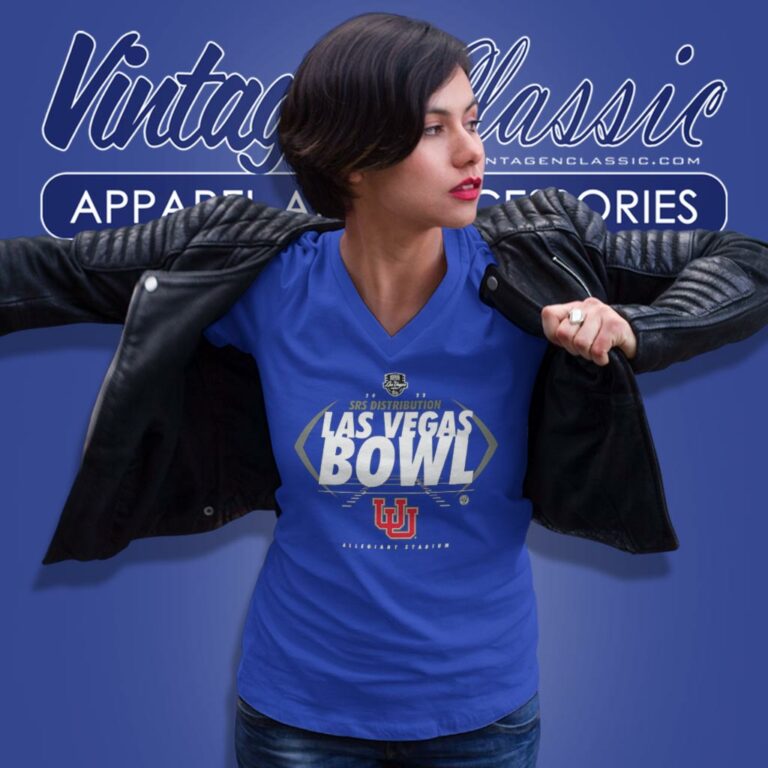 2023 Srs Distribution Las Vegas Bowl Utah Utes V Neck TShirt 2023 Srs Distribution Las Vegas Bowl Utah Utes V Neck TShirt