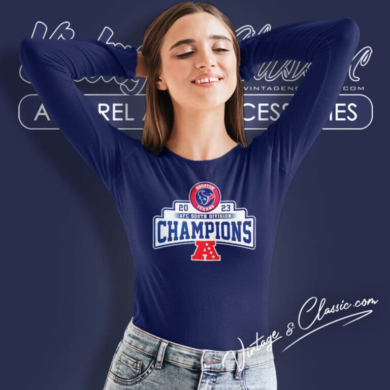 2023 Texans Afc South Division Champions Long Sleeve Tee 2023 Texans Afc South Division Champions Long Sleeve Tee