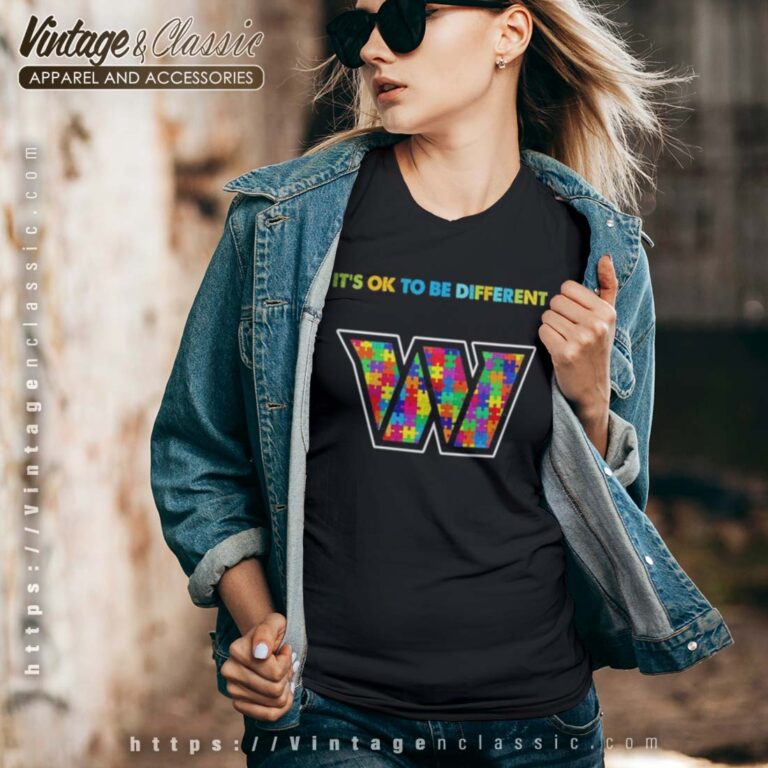 Washington Commanders Autism It’s Ok To Be Different Vneck Washington Commanders Autism It’s Ok To Be Different Vneck