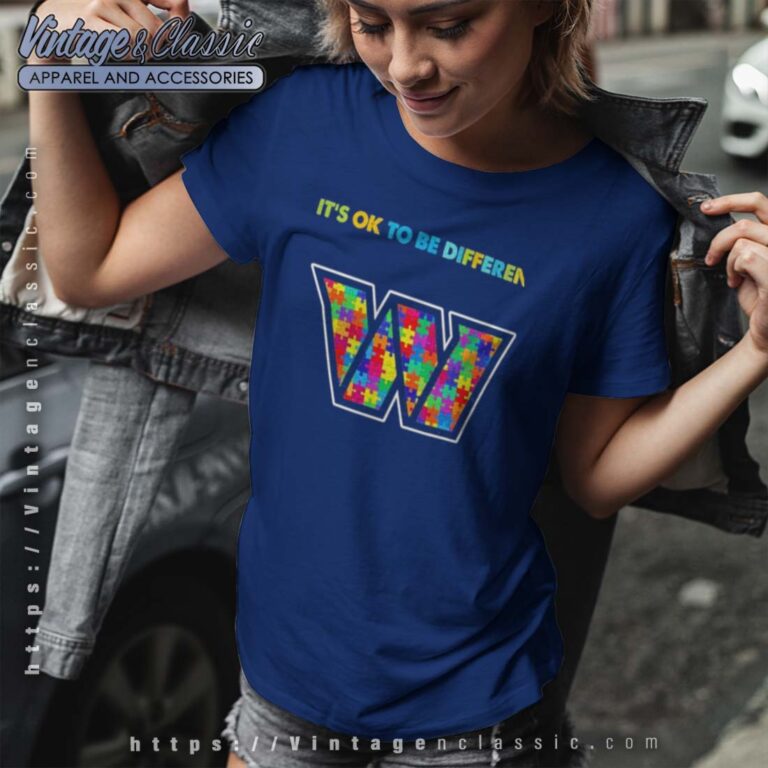 Washington Commanders Autism It’s Ok To Be Different Tshirt Washington Commanders Autism It’s Ok To Be Different Tshirt