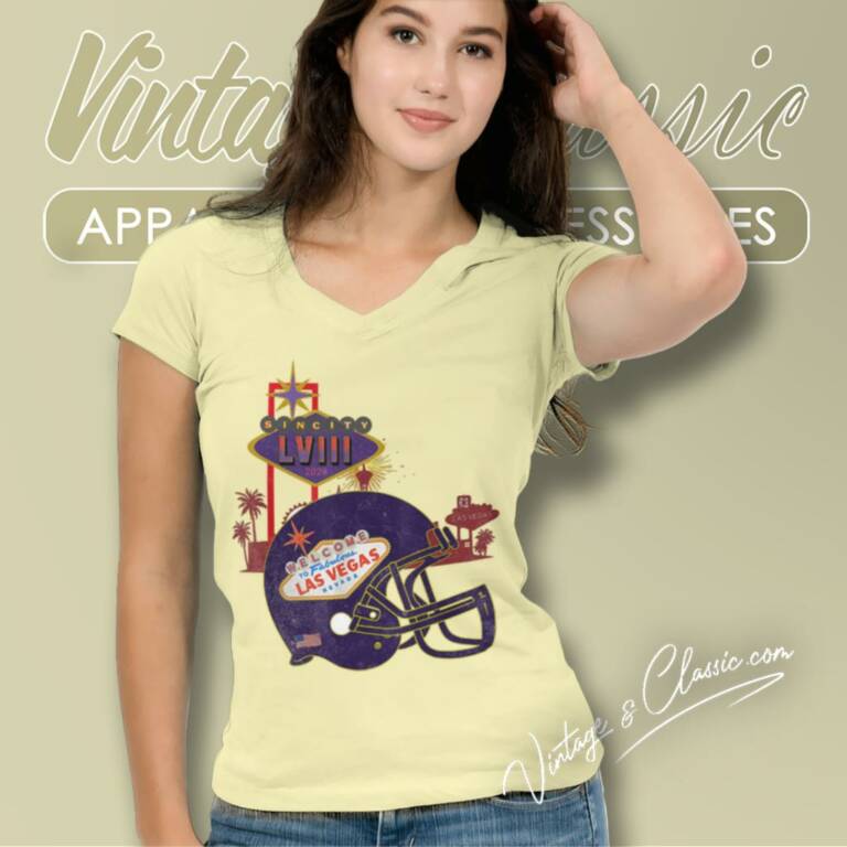 2024 Las Vegas Football Party Super Fun V Neck TShirt 2024 Las Vegas Football Party Super Fun V Neck TShirt