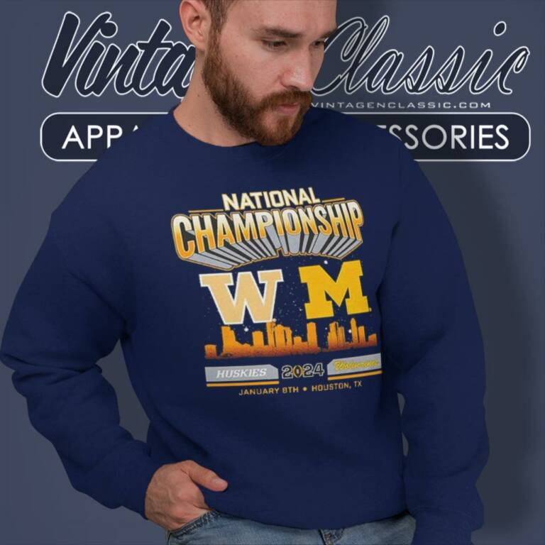 2024 National Championship Game Head To Head Skyline Michigan Wolverines Vs Washington Huskies Sweatshirt 2024 National Championship Game Head To Head Skyline Michigan Wolverines Vs Washington Huskies Sweatshirt