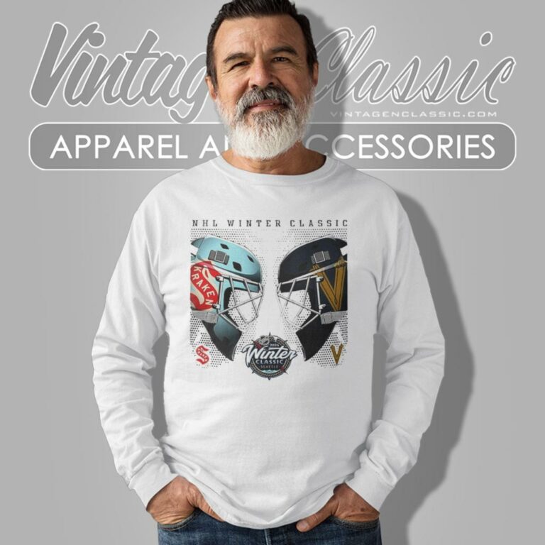 2024 Nhl Winter Classic Seattle Kraken Vs Vegas Golden Knights Helmet Logo Long Sleeve Tee 2024 Nhl Winter Classic Seattle Kraken Vs Vegas Golden Knights Helmet Logo Long Sleeve Tee