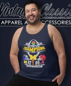 2024 Rose Bowl Game Champions 27 20 Michigan Wolverines Tank Top Racerback