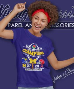 2024 Rose Bowl Game Champions 27 20 Michigan Wolverines Women TShirt