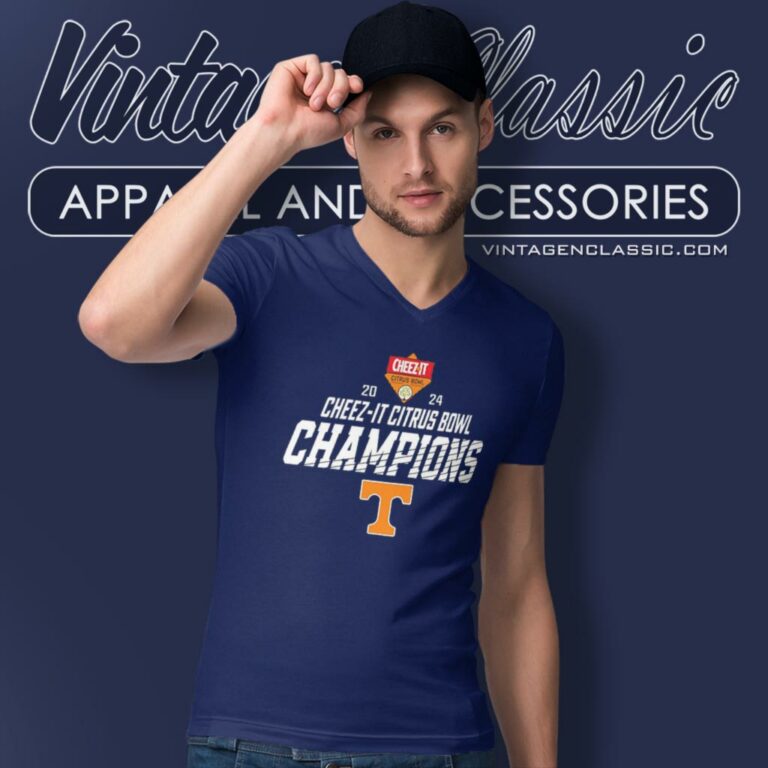 2024 Tennessee Volunteers Cheez It Citrus Bowl Champions V Neck TShirt 2024 Tennessee Volunteers Cheez It Citrus Bowl Champions V Neck TShirt
