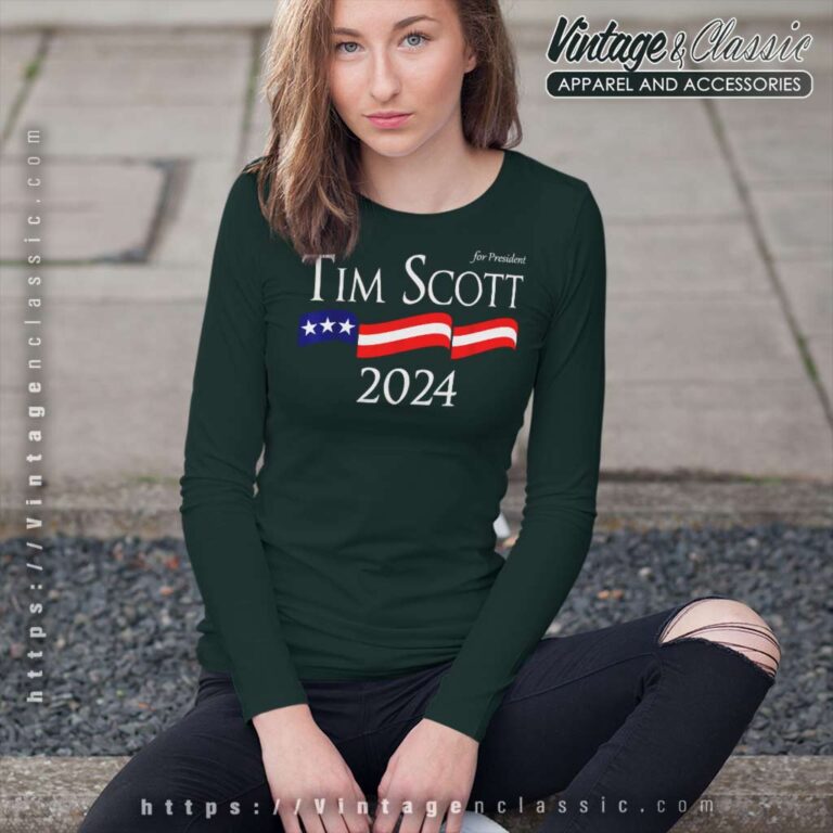 2024 Tim Scott For President Long Sleeve Tee 2024 Tim Scott For President Long Sleeve Tee