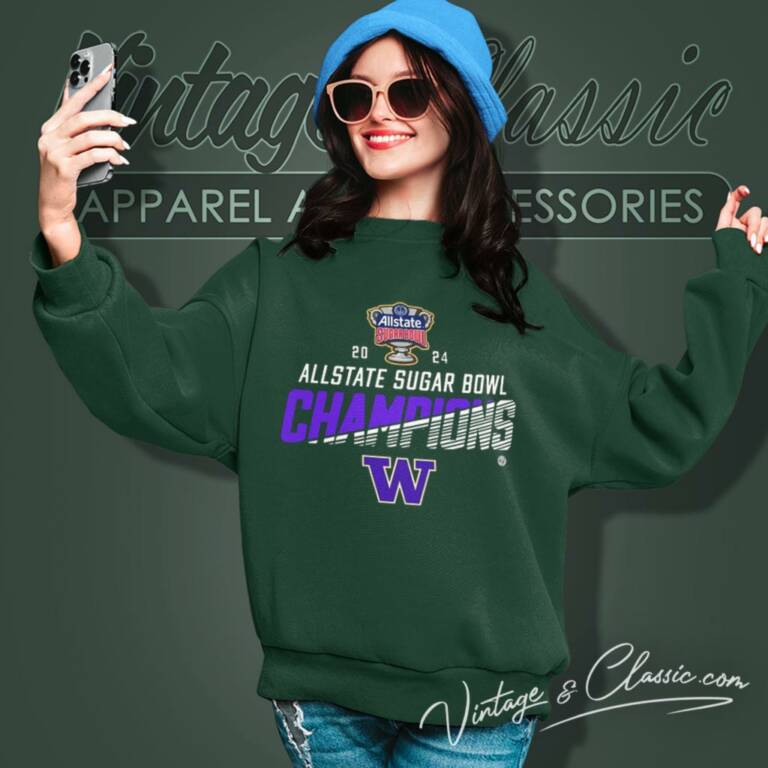 2024 Washington Huskies Allstate Sugar Bowl Champions Sweatshirt 2024 Washington Huskies Allstate Sugar Bowl Champions Sweatshirt
