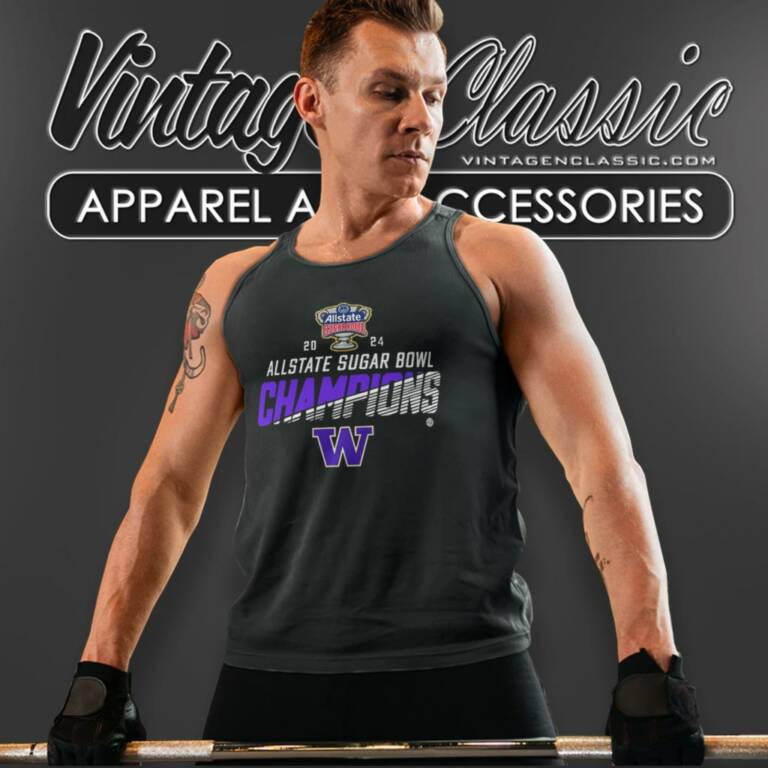 2024 Washington Huskies Allstate Sugar Bowl Champions Tank Top Racerback 2024 Washington Huskies Allstate Sugar Bowl Champions Tank Top Racerback
