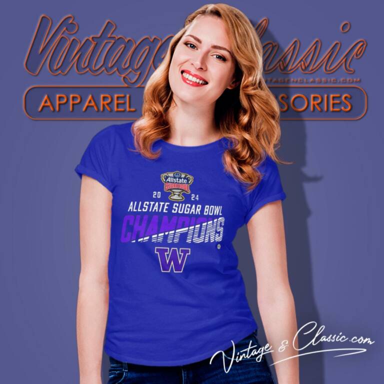2024 Washington Huskies Allstate Sugar Bowl Champions Women T Shirt 2024 Washington Huskies Allstate Sugar Bowl Champions Women T Shirt