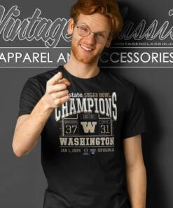 2024 Washington Huskies College Football Playoff Sugar Bowl Champions Score T Shirt