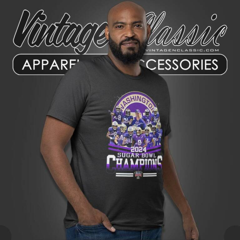 2024 Washington Huskies Sugar Bowl Champions Football Signatures T Shirt 2024 Washington Huskies Sugar Bowl Champions Football Signatures T Shirt