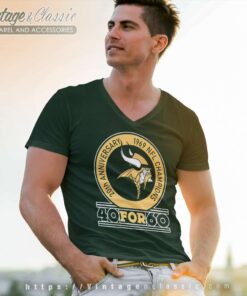 20th Anniversary 1969 Nfl Championships Vikings V Neck TShirt