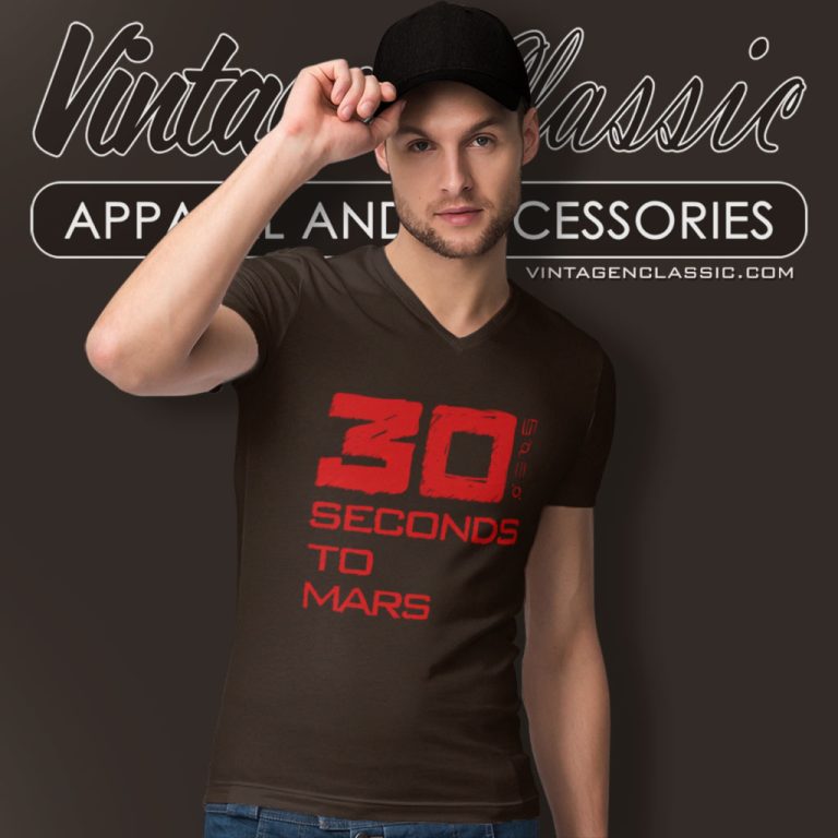 30 Seconds To Mars Shirt Logo Art V Neck TShirt 30 Seconds To Mars Shirt Logo Art V Neck TShirt