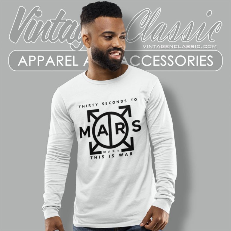 30 Seconds To Mars Shirt Logo Band Long Sleeve Tee 30 Seconds To Mars Shirt Logo Band Long Sleeve Tee