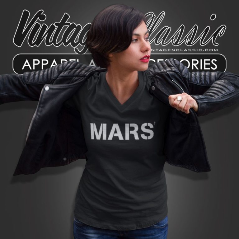 30 Seconds To Mars Shirt Metallic Mars V Neck TShirt 30 Seconds To Mars Shirt Metallic Mars V Neck TShirt