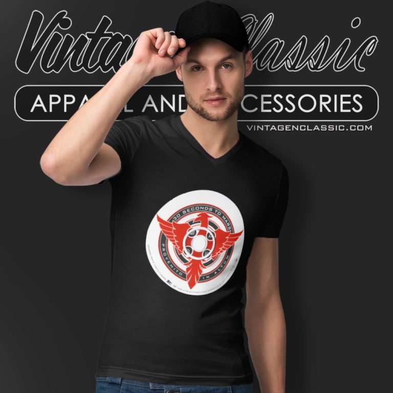 30 Seconds To Mars Shirt Provehito In Altum V Neck TShirt 30 Seconds To Mars Shirt Provehito In Altum V Neck TShirt