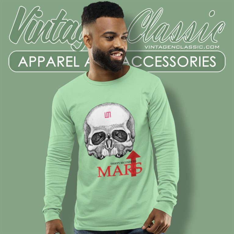 30 Seconds To Mars Skull Long Sleeve Tee 30 Seconds To Mars Skull Long Sleeve Tee