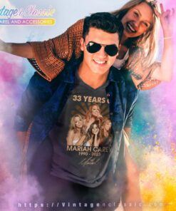 33 Years Of Mariah Carey 1990 2023 Signature V Neck TShirt
