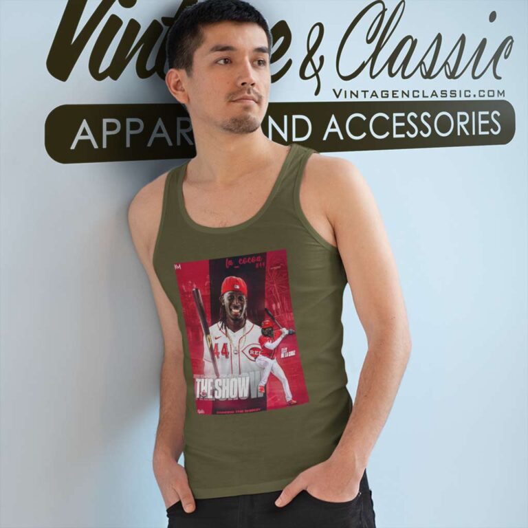 44 Ss Elly De La Cruz Star Cincinnati Reds Tank Top Racerback 44 Ss Elly De La Cruz Star Cincinnati Reds Tank Top Racerback
