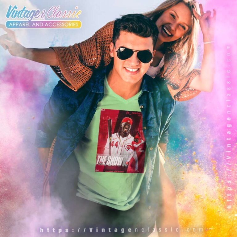 44 Ss Elly De La Cruz Star Cincinnati Reds V Neck TShirt 44 Ss Elly De La Cruz Star Cincinnati Reds V Neck TShirt