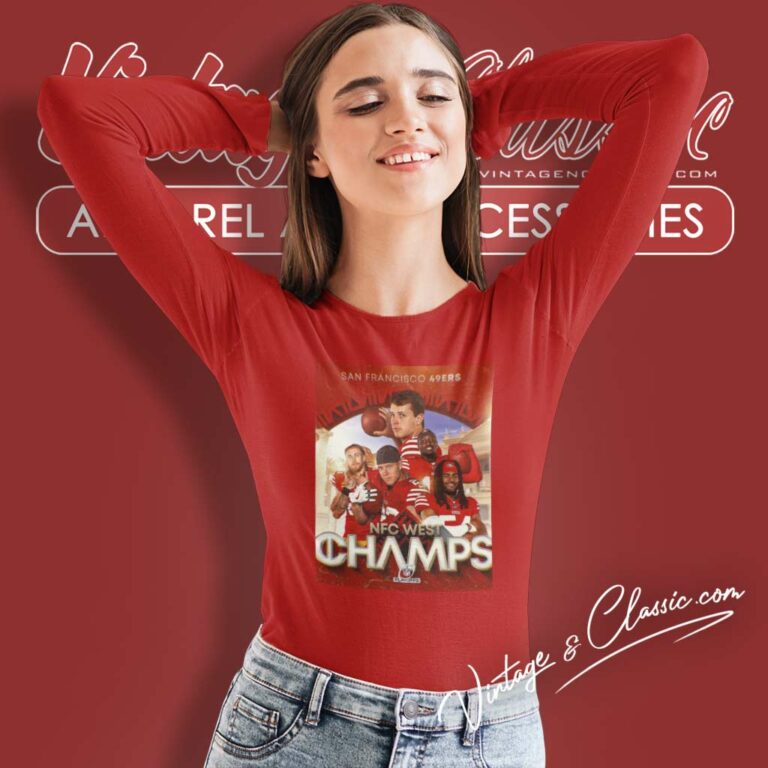 49ers 2023 Nfc West Champions Nfl Playoff Long Sleeve Tee 49ers 2023 Nfc West Champions Nfl Playoff Long Sleeve Tee