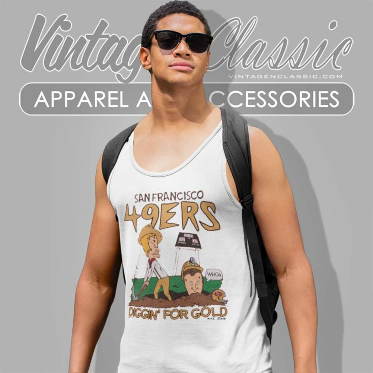 49ers Diggin For Gold Beavis And Butt Head Tank Top Racerback 49ers Diggin For Gold Beavis And Butt Head Tank Top Racerback