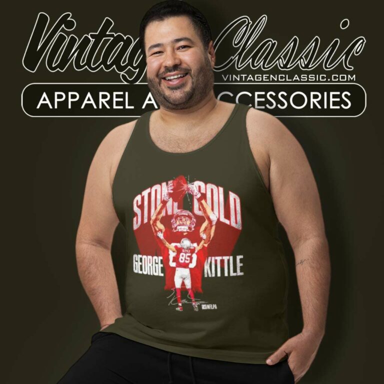49ers George Kittle San Francisco Stone Cold Signature Tank Top Racerback 49ers George Kittle San Francisco Stone Cold Signature Tank Top Racerback