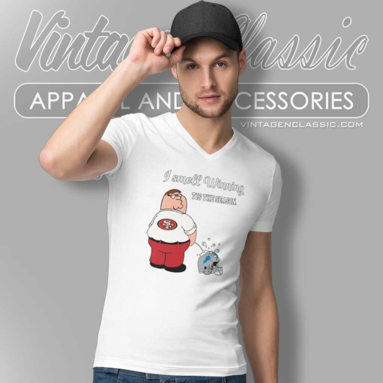 49ers I Smell Winning Detroit Lions V Neck TShirt 49ers I Smell Winning Detroit Lions V Neck TShirt