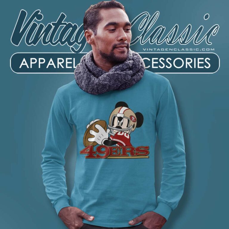 49ers Mickey Mouse Disney Long Sleeve Tee 49ers Mickey Mouse Disney Long Sleeve Tee