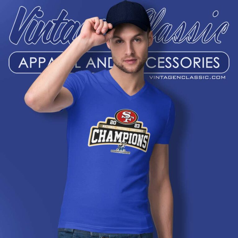 49ers National Football Conference Champions V Neck TShirt 49ers National Football Conference Champions V Neck TShirt