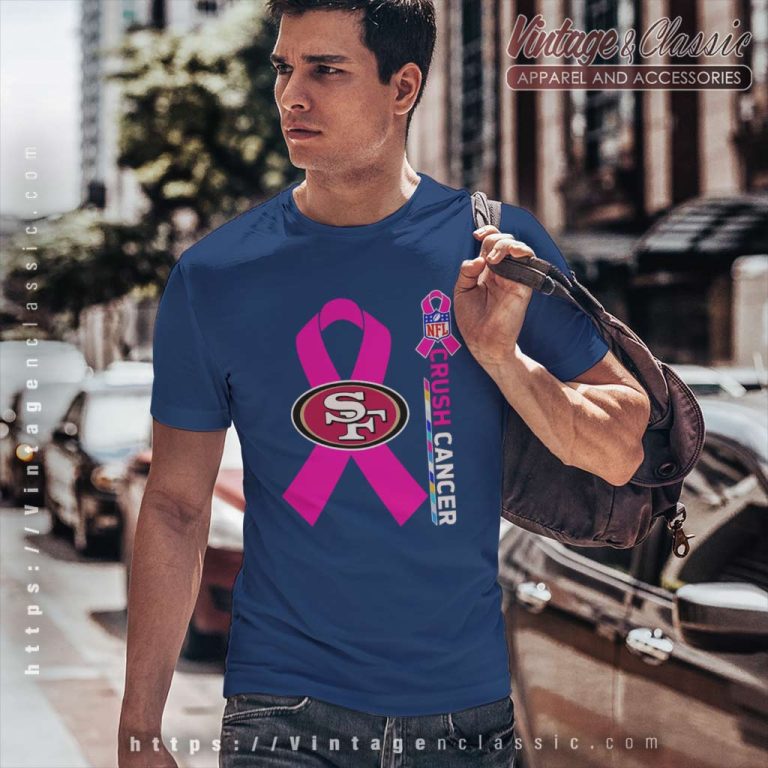 49ers Nfl Crush Cancer 2023 T Shirt 49ers Nfl Crush Cancer 2023 T Shirt