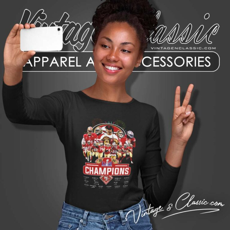 49ers Super Bowl Lviii Champions Signatures Long Sleeve Tee 49ers Super Bowl Lviii Champions Signatures Long Sleeve Tee