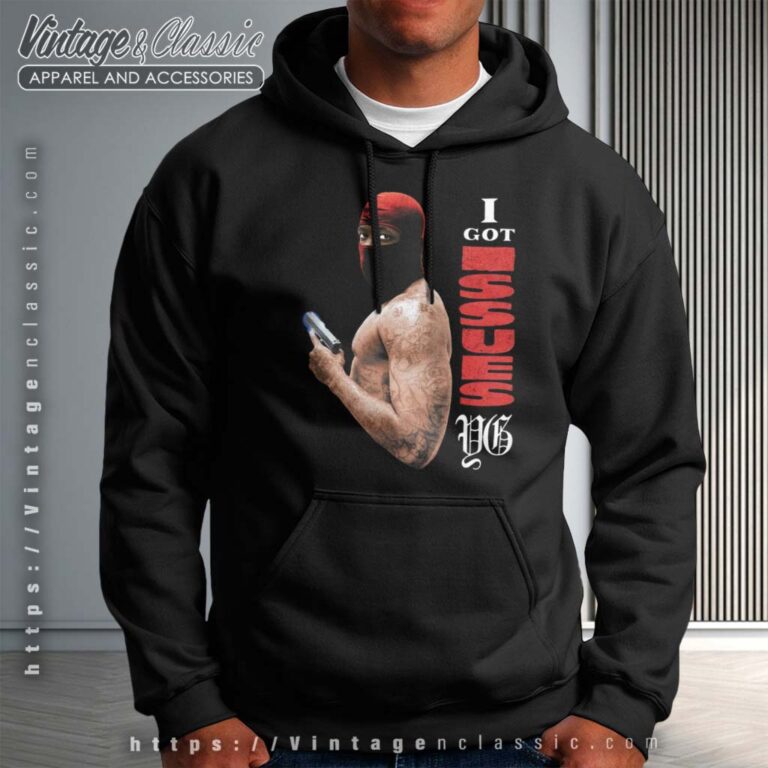 4Hunnid YG I Got Issues Black Hoodie 4Hunnid YG I Got Issues Black Hoodie