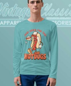 4th Of July Funny Hot Dog Baseball Lovers Long Sleeve Tee