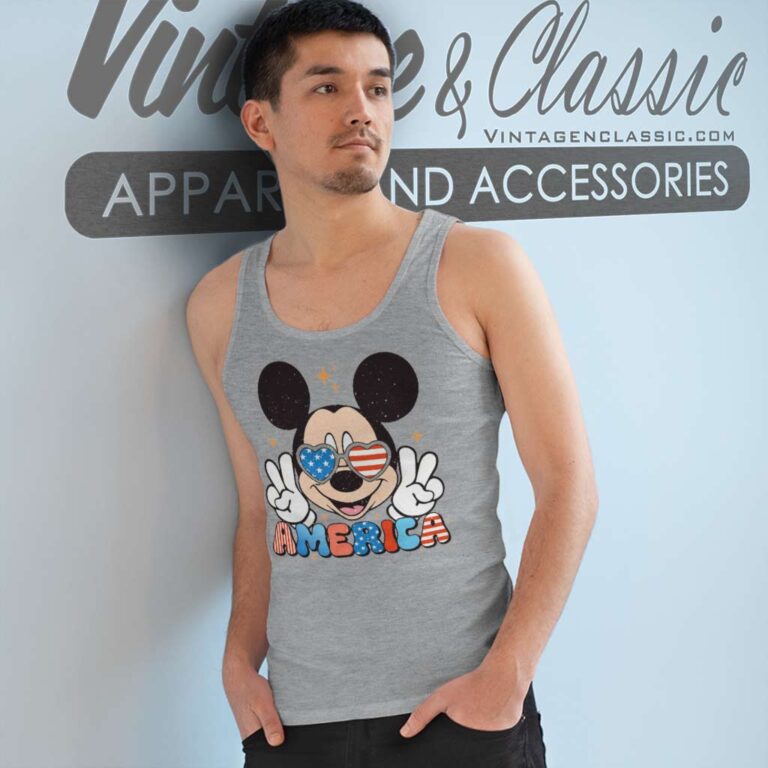 4th Of July Mickey American Freedom Tank Top Racerback 4th Of July Mickey American Freedom Tank Top Racerback