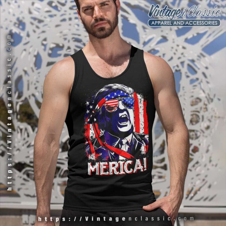 4th Of July Trump Merica Tank Top Racerback 4th Of July Trump Merica Tank Top Racerback