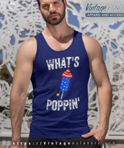 4th Of July Whats Poppin Firework Tank Top Racerback