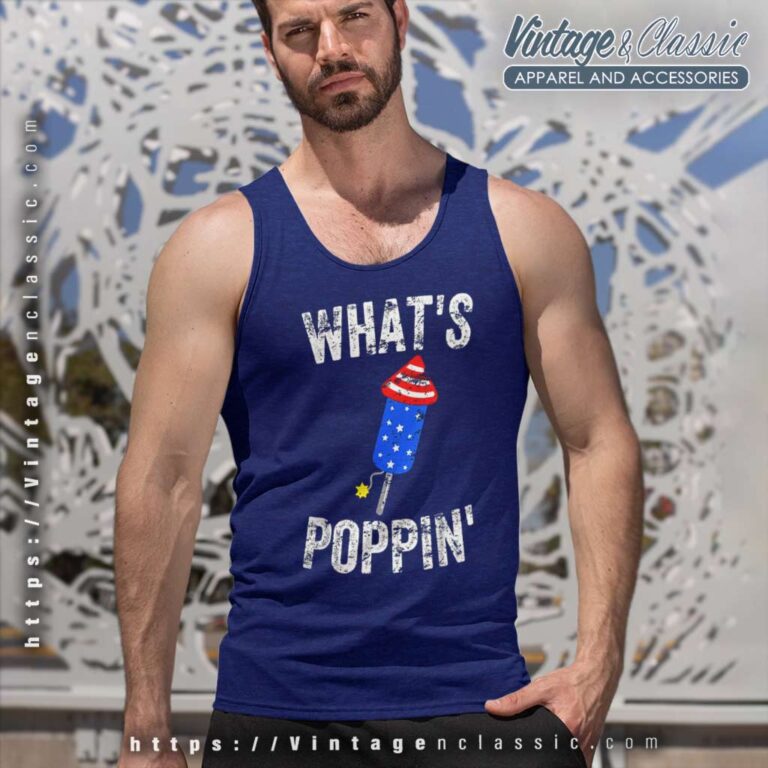 4th Of July Whats Poppin Firework Tank Top Racerback 4th Of July Whats Poppin Firework Tank Top Racerback