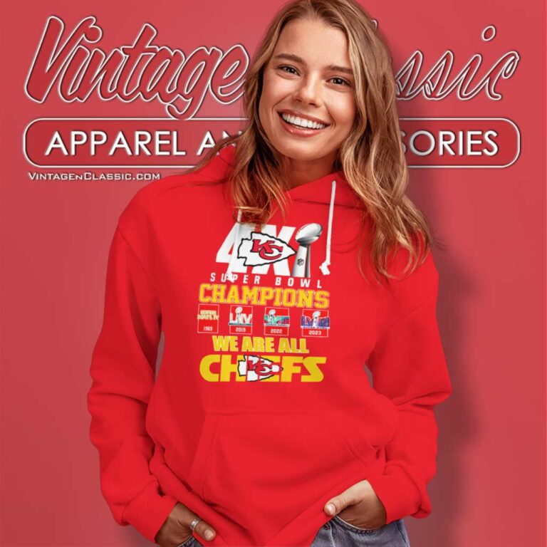 4x Super Bowl Champions 2023 We Are All Chiefs Hoodie 4x Super Bowl Champions 2023 We Are All Chiefs Hoodie