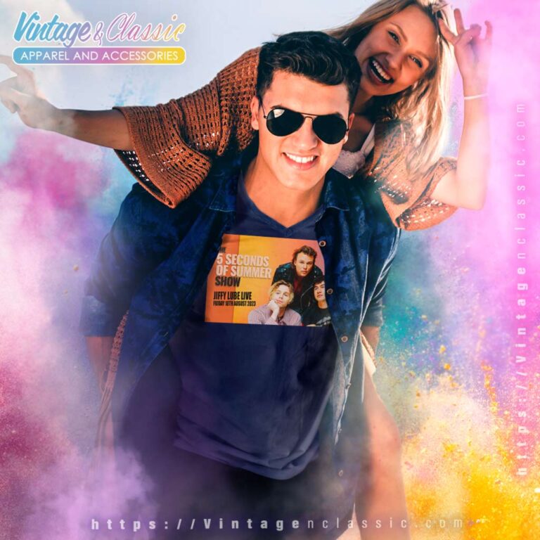 5 Seconds Of Summer Poster Tour 2023 V Neck TShirt 5 Seconds Of Summer Poster Tour 2023 V Neck TShirt