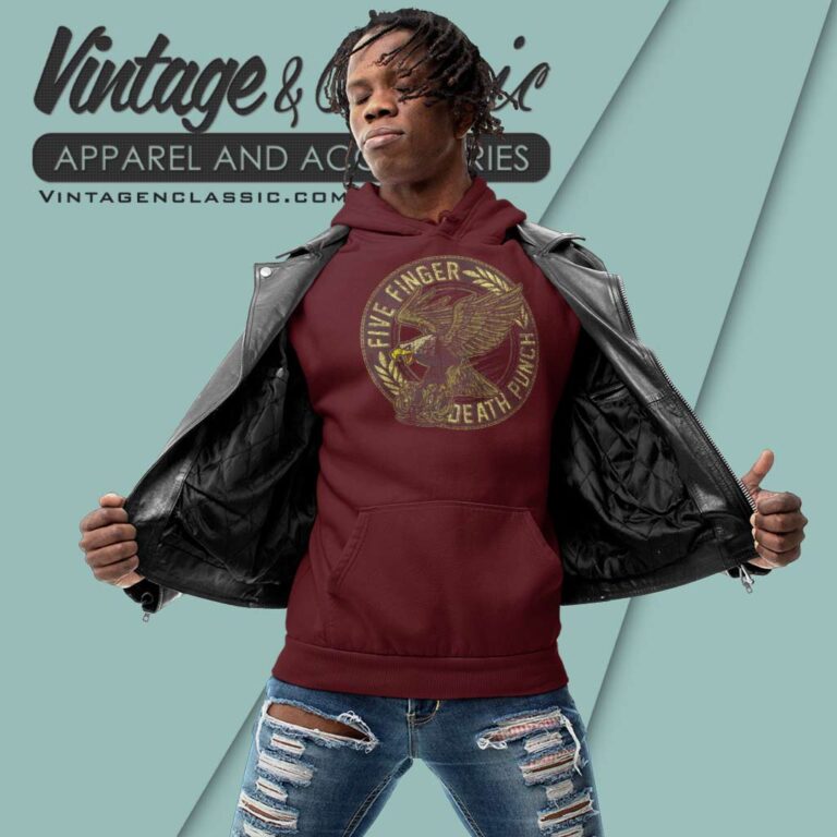 5fdp Eagle Black And Gold Hoodie 5fdp Eagle Black And Gold Hoodie