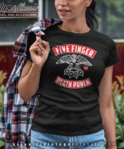 5fdp Rocker Crest Distressed Women TShirt