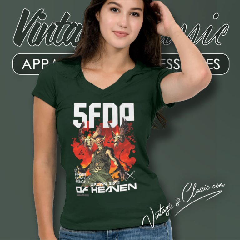 5fdp Shirt The Wrong Side Of Heaven Album Cover V Neck TShirt 5fdp Shirt The Wrong Side Of Heaven Album Cover V Neck TShirt