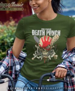 5fdp Warhead Skull Front Back Print Women TShirt