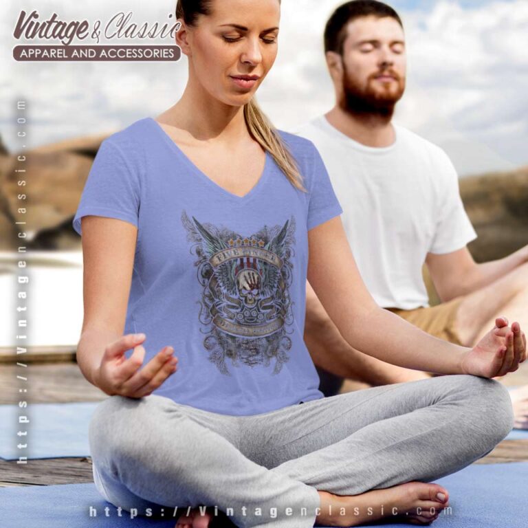 5fdp Winged Knuckles Painted V Neck TShirt 5fdp Winged Knuckles Painted V Neck TShirt